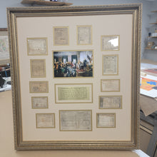 Load image into Gallery viewer, Complete Set of Colonial Currency of the Thirteen Original Colonies, Museum Framed - Our Most Popular Offering!