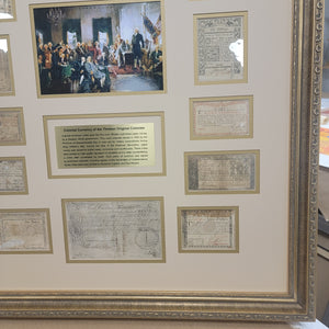 Complete Set of Colonial Currency of the Thirteen Original Colonies Museum Framed - Our Most Popular Offering!