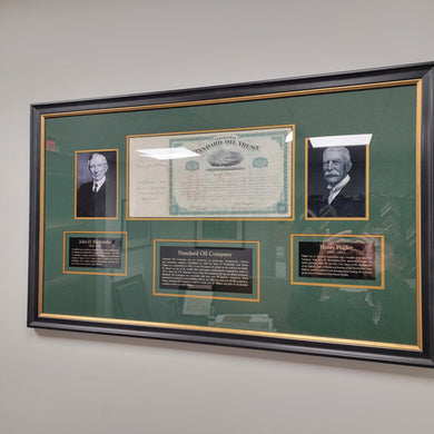 Standard Oil Trust Stock Certificate signed by John D. Rockefeller and Henry Flagler
