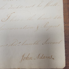 Load image into Gallery viewer, American Revolution War Dated John Adams Signed Letter to Arthur Lee