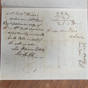 Richard Henry Lee Autograph Note Signed re: Back Rent payable in Tobacco from a Widow (from Malcolm Forbes Collection)