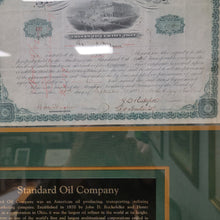 Load image into Gallery viewer, Standard Oil Trust Stock Certificate signed by John D. Rockefeller and Henry Flagler