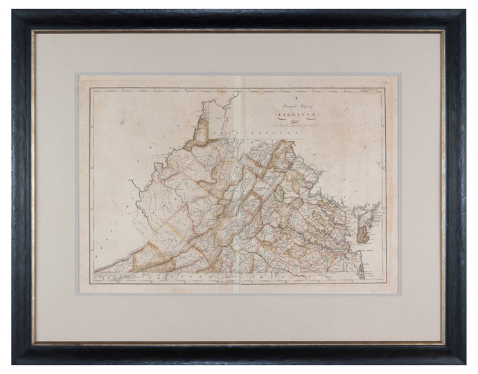 Antique map of Virginia