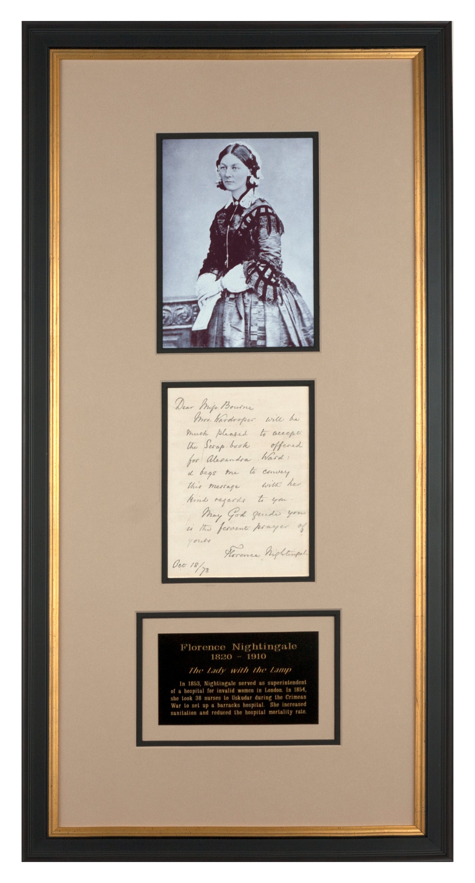 Florence Nightingale Signed Letter