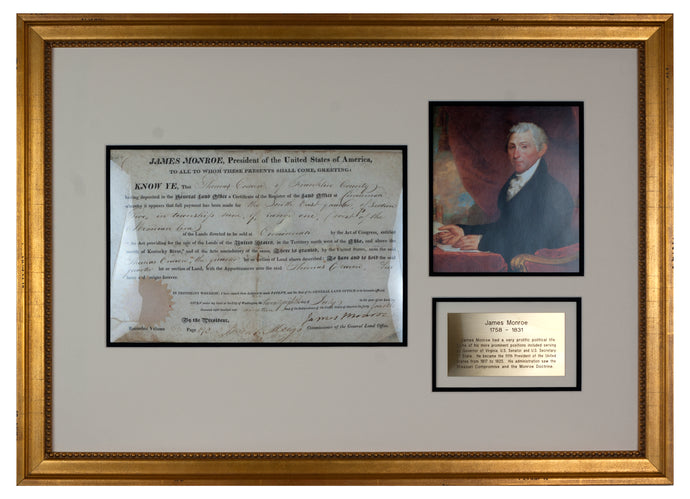 President James Monroe signed document
