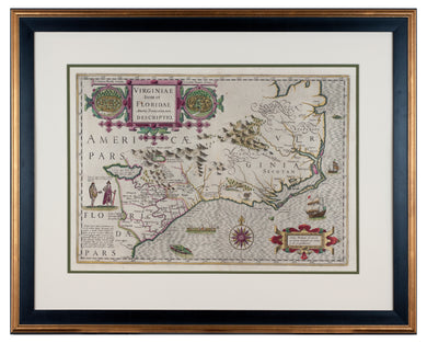 Antique map of Virginia Southeast